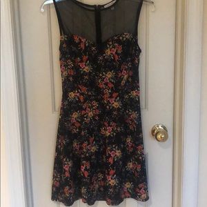 Floral black dress